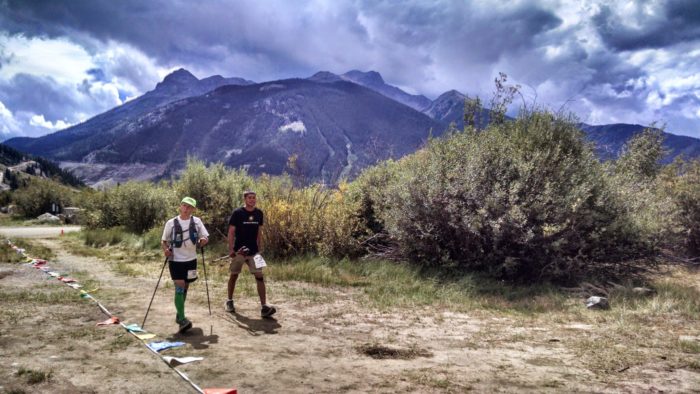 Jeremy Ebel and Emilio Larrazabal working together at the Silverton 100.