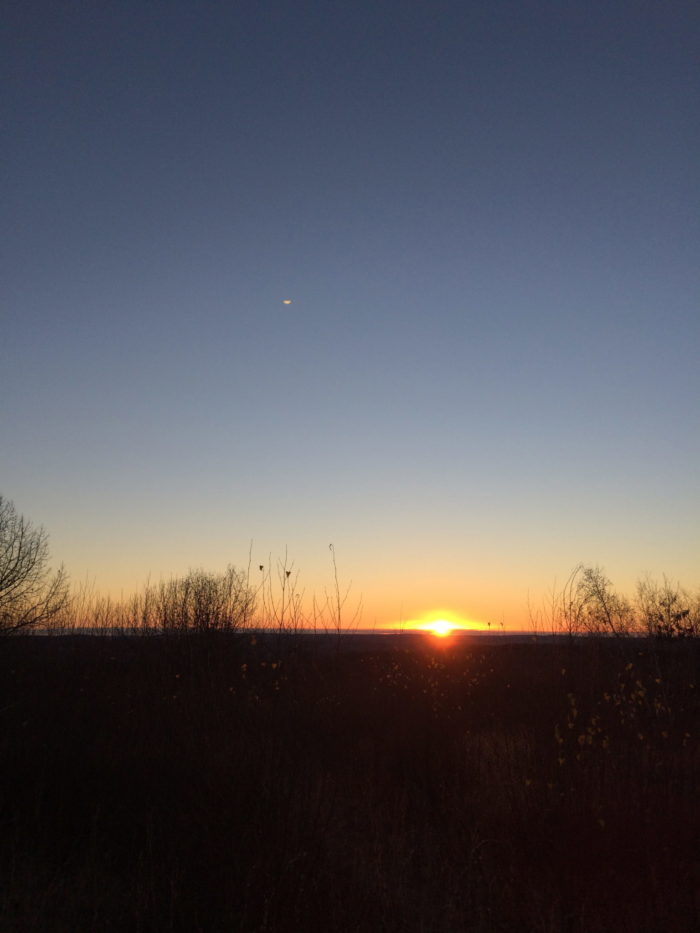 Greeting the sun...instead of having the sun greet you.